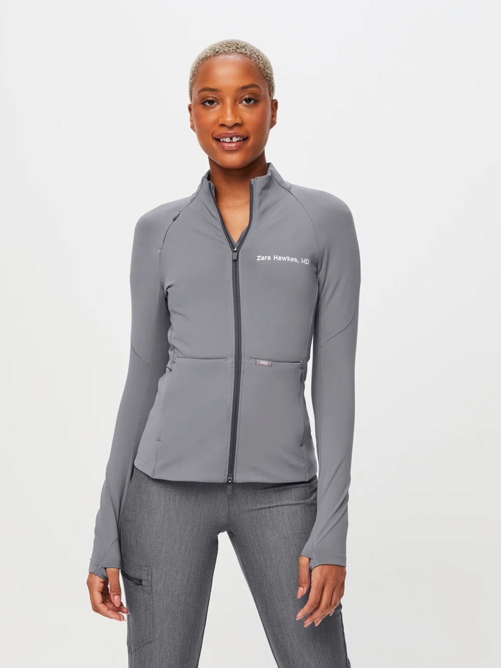 Figs On-Shift ContourKnit Jacket™ in Graphite